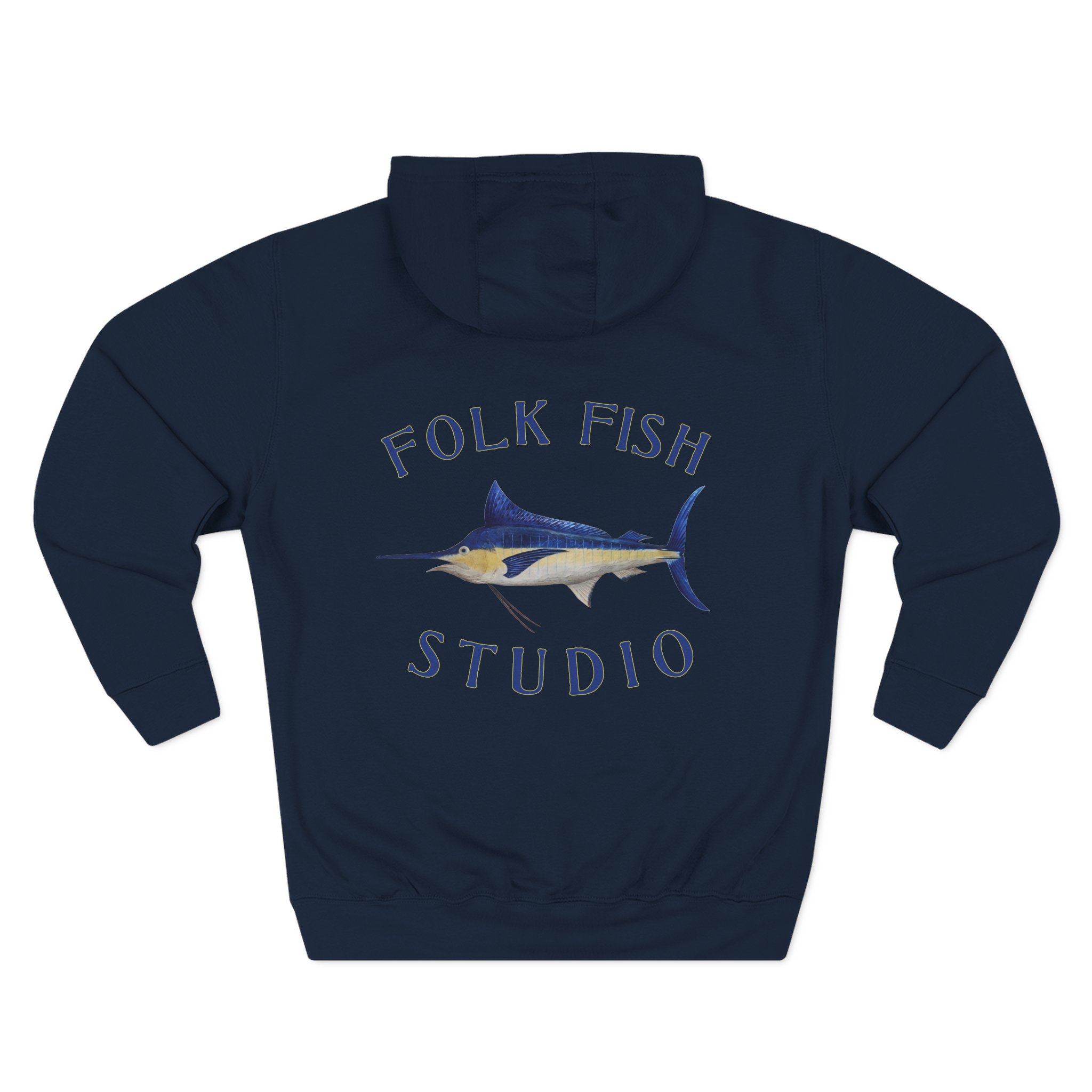 Old Man Marlin Folk Fish Hoodie - Image 24