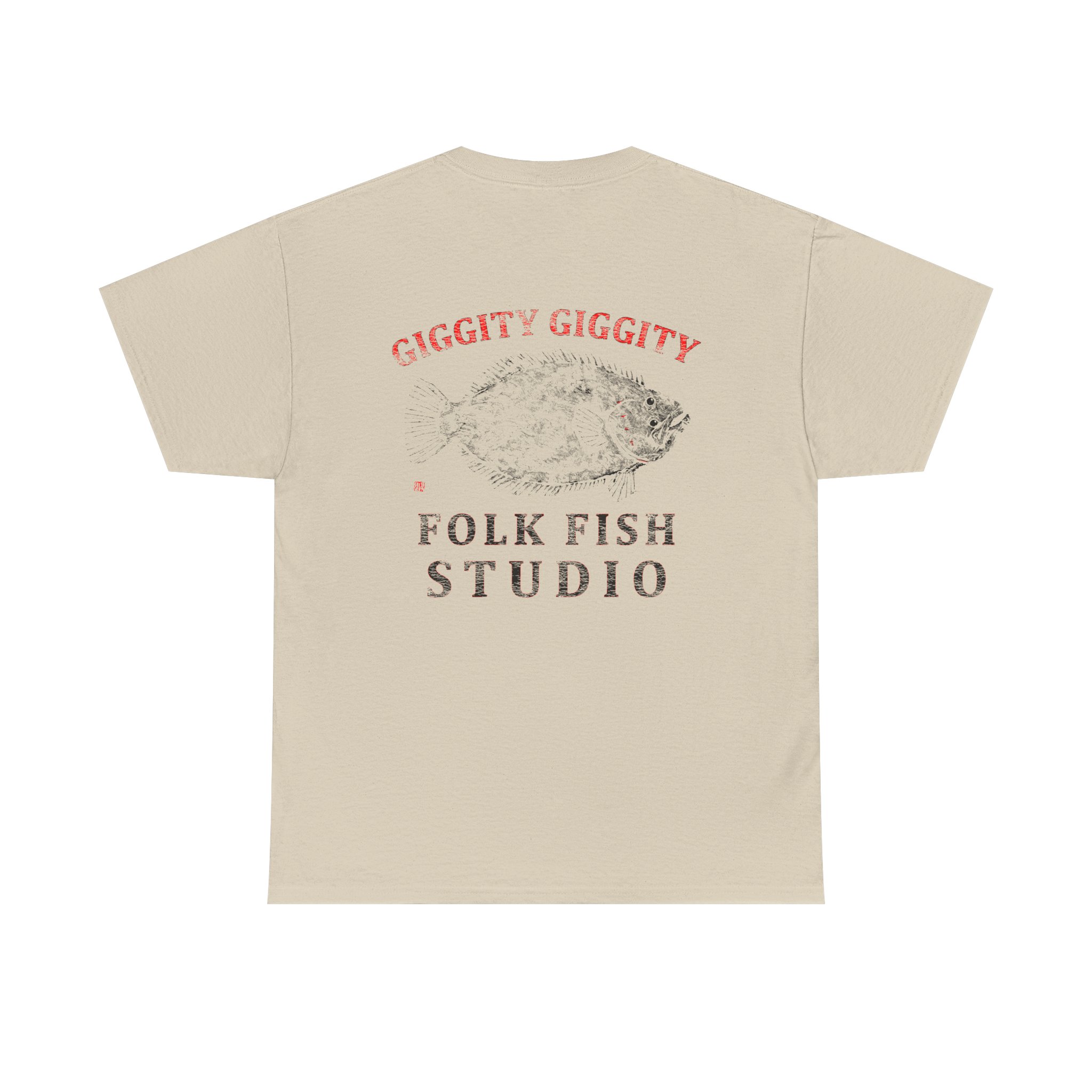 Giggity Giggity Doormat Folk Fish T-Shirt - Image 3